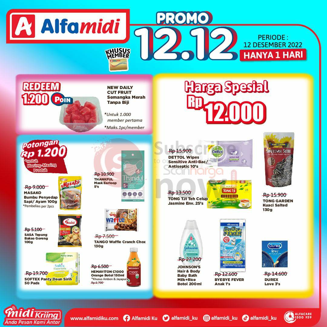 Promo ALFAMIDI 12.12 Harga Serba Rp. 12.000