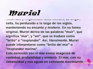 ▷ Significado del nombre Muriel