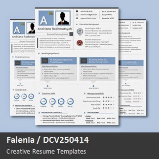 Desain CV Kreatif: Falenia - Contoh CV Kreatif