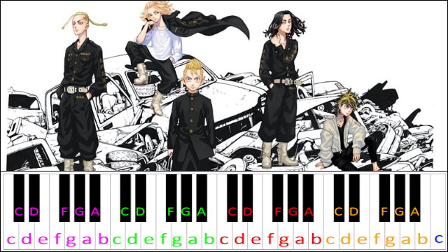 Cry Baby (Tokyo Revengers OP) Easy Version Piano / Keyboard Easy Letter Notes for Beginners