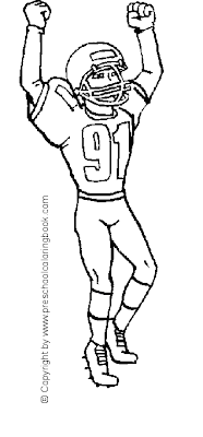  Football Player of Sports Coloring Pages 