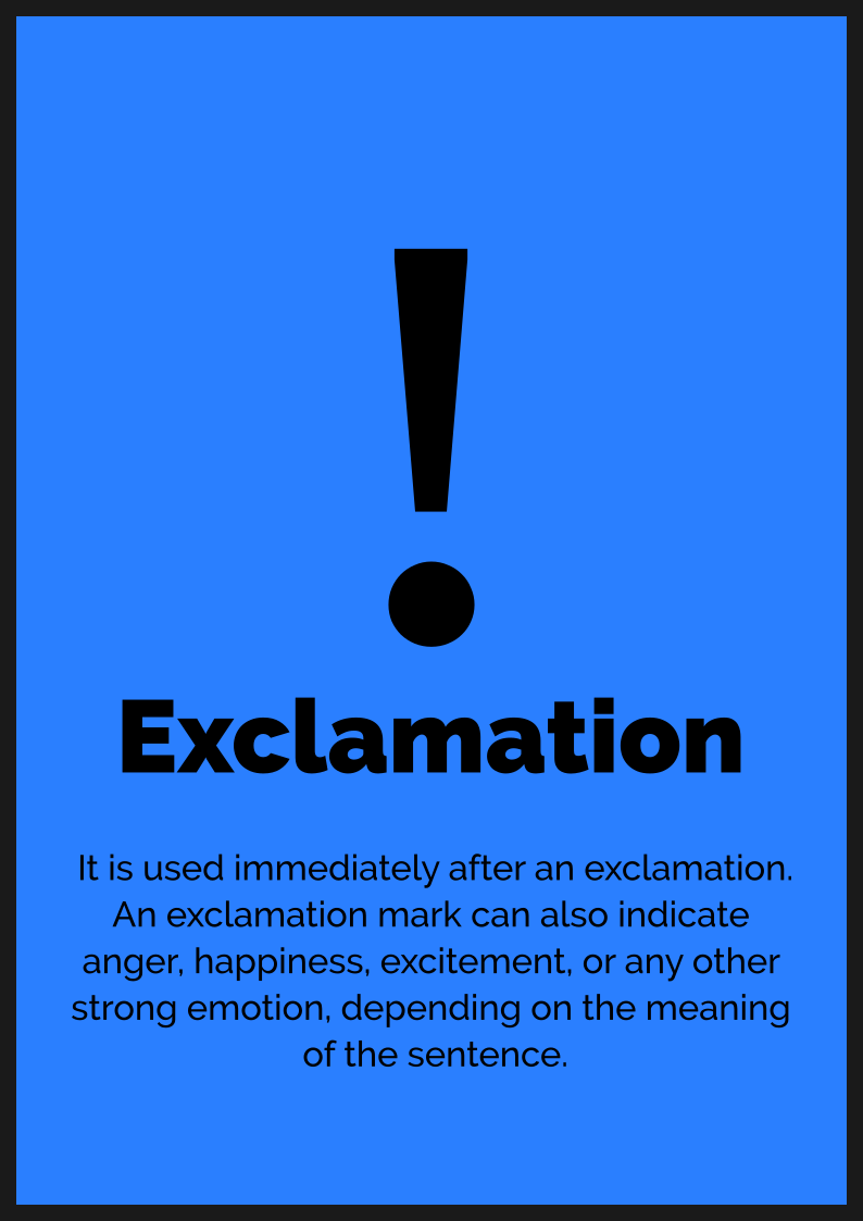 Punctuation Flash Card