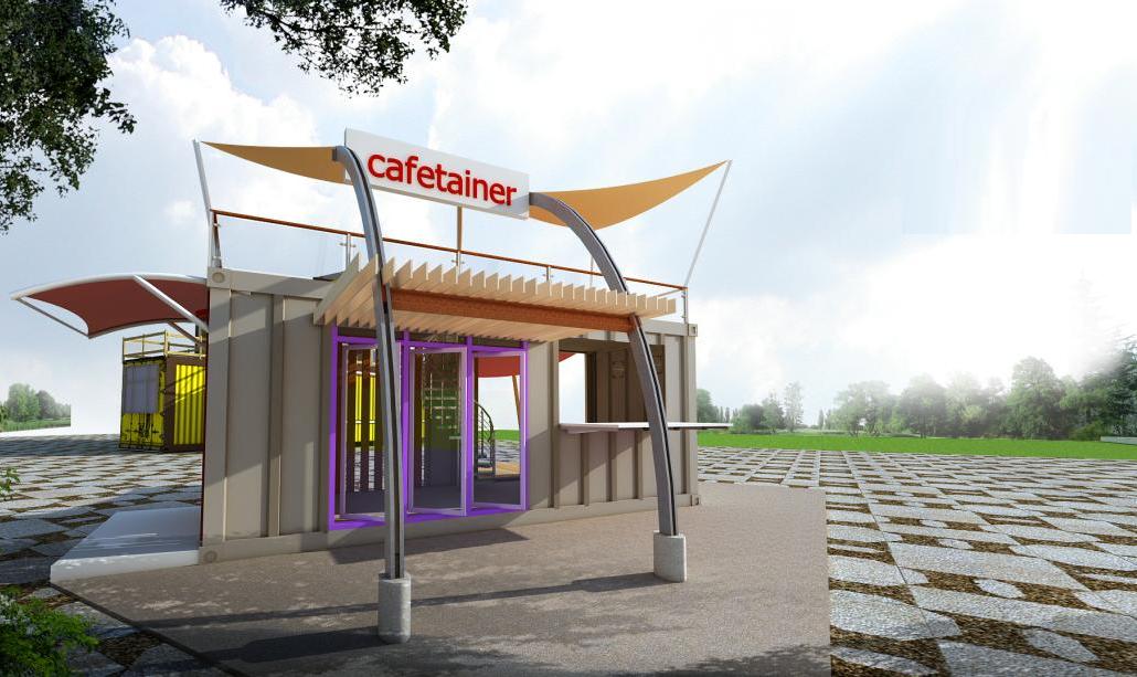 BELAJAR DESAIN: Jasa Desain Cafe Container Kantor 