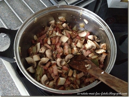 Paste gratinate - adaugam ciupercile