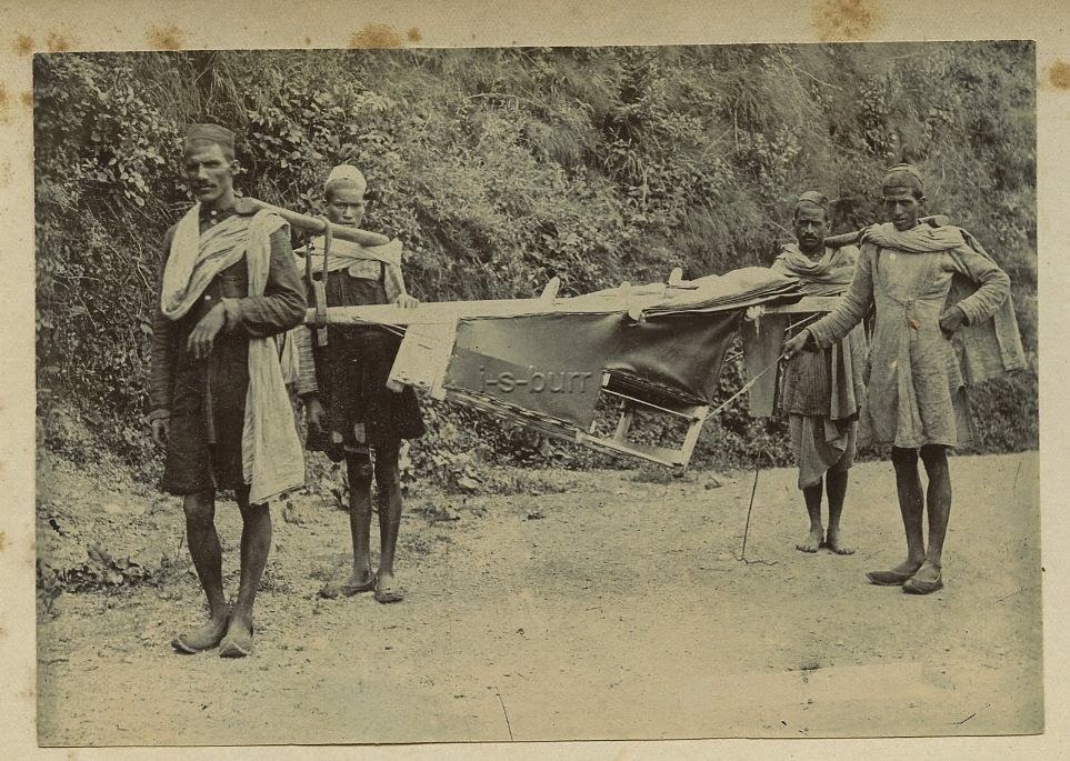 Indian Sedan Chair Drivers In The Himalayas - c1900's