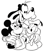 mickey, goofy y donald para pintar