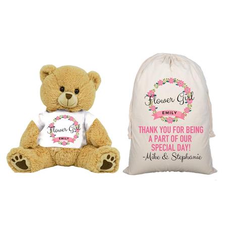 Flower Girl Gift - Teddy Bear and Bag