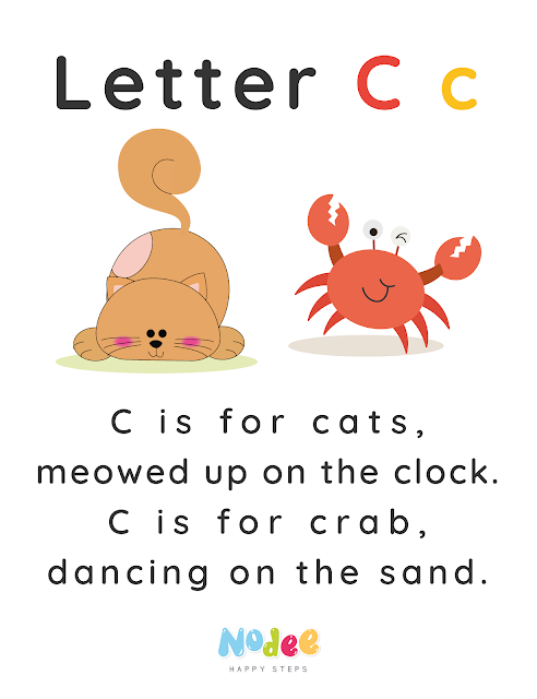 Letter C - Cat -Crab -  Nodee Happy Steps