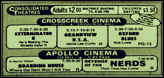 Theatrical ad mat for BOARDINGHOUSE (1982) playing with REVENGE OF THE NERDS (1984)