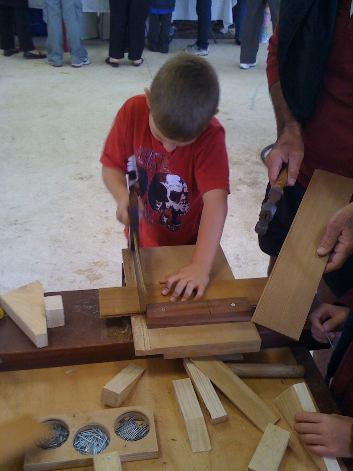 The Joy of Wood for Kids.: Kids can readily use saws to cut wood to length.