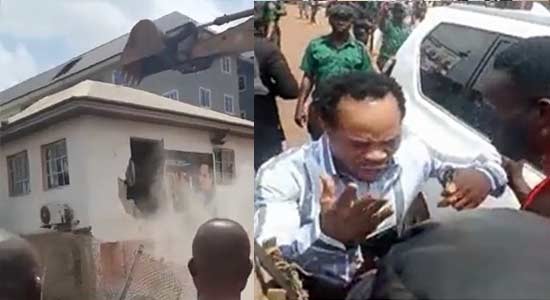VIDEO: Anambra Taskforce Demolishes Odumeje’s Church