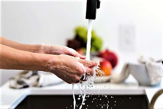 wash hand before put hand on fish water