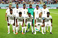 SELECCIÓN DE GHANA. Temporada 2022-23. Jordan Ayew, Iñaki Williams, Daniel Amartey, Lawrence Ati-Zigi, Baba Rahman, Mohammed Salisu. Thomas Partey, Mohammed Kudus, Salis Abdul Samed, André Ayew, Alidu Seidu. SELECCIÓN DE GHANA 0 SELECCIÓN DE URUGUAY 2 Viernes 02/12/2022, 16:00 horas. XXII Copa Mundial de fútbol de la FIFA Catar 2022, fase de grupos, Grupo H, jornada 3. Al Wakrah, Catar, estadio Al Yanub: 43.443 espectadores. GOLES: ⚽0-1: 26’, Giorgian De Arrascaeta. ⚽0-2: 32’, Giorgian De Arrascaeta.