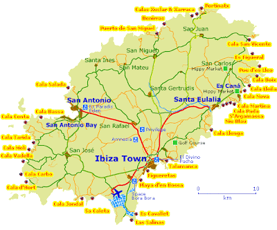 Ibiza Mapa Ciudad de la Región