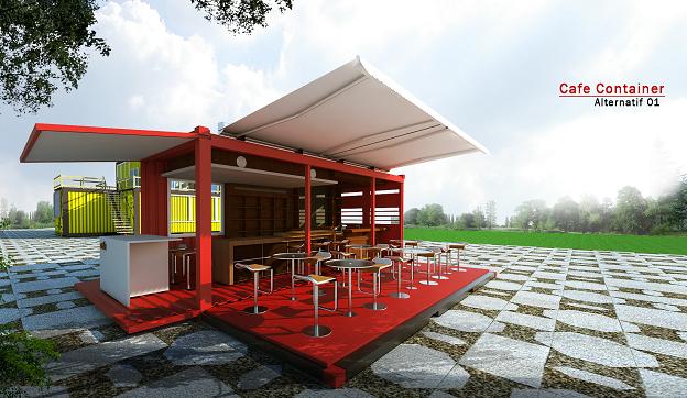 JASA INTERIOR 3D MURAH: Jasa Desain Cafe Container 