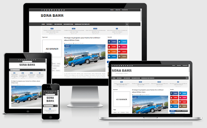 Sora Bank - Responsive Banking Blogger Theme