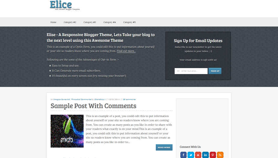 Elice Blogger Template - Adsense Friendly Blogger Template