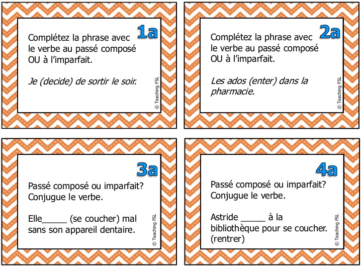 "Chroniques post-apocalyptiques..." Past Tense Task Cards 