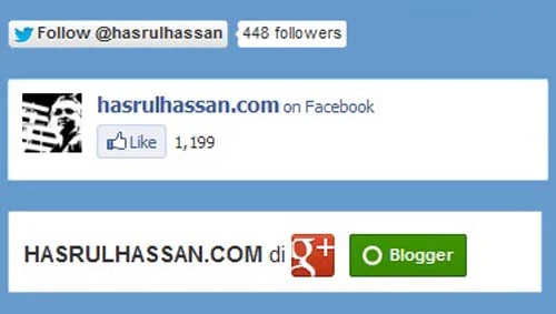 Cara Letak Twitter Follower Dalam Blogspot