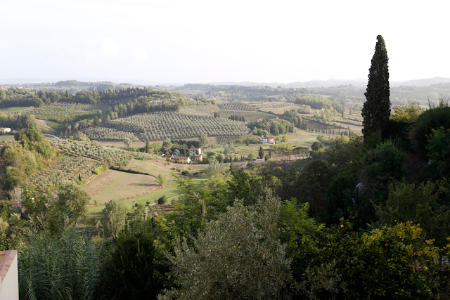 Views over Tuscan Rolling Countryside in Italy
