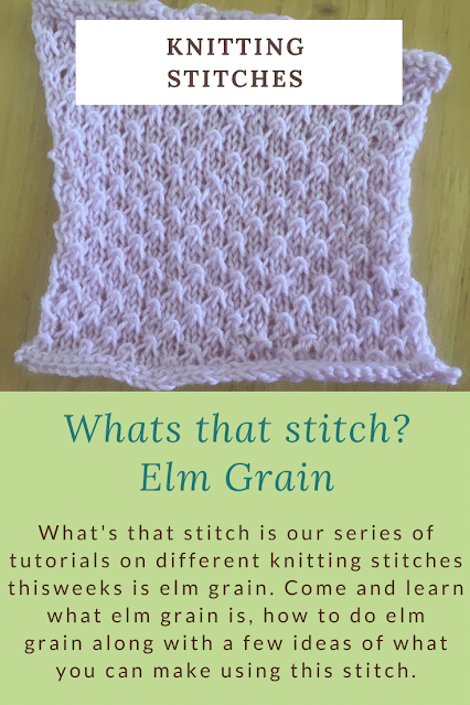 Picture of the how to knit the elm grain stitch pattern