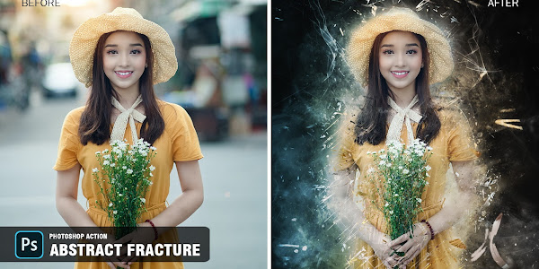 Photoshop Action - Abstract Fracture Short