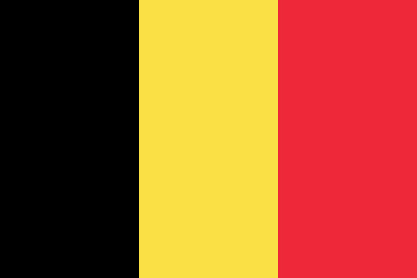 Logo Gambar Bendera Negara Belgia PNG JPG ukuran 600 px