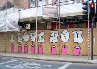 I love You graffiti Letters