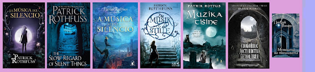 Portadas de la novela corta de fantasía La música del silencio, de Patrick Rothfuss