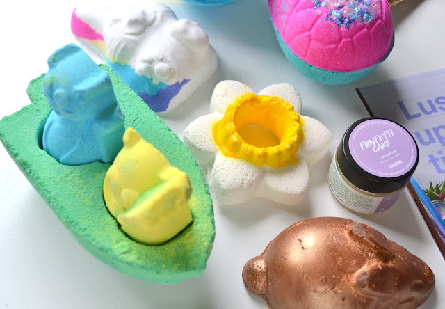 Flatlay of Lush Easter Collection