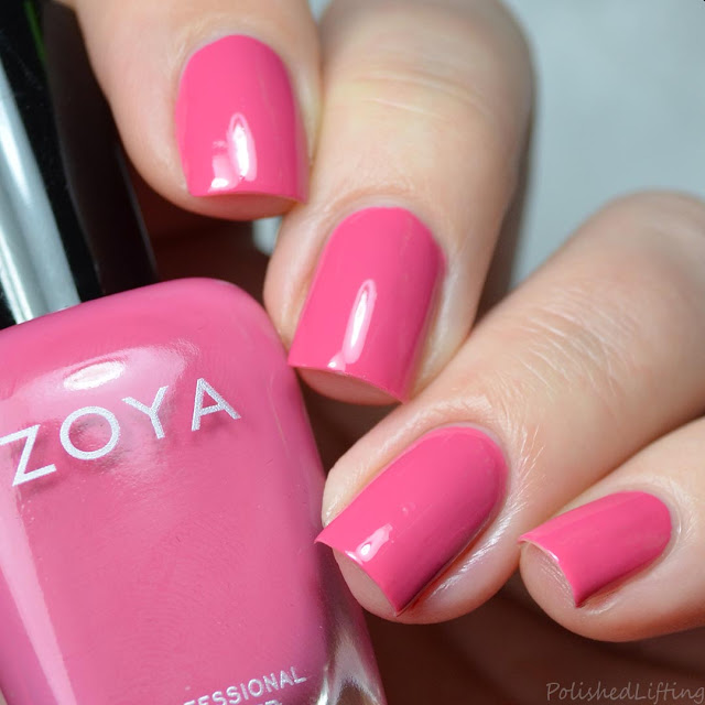 bright pink nail polish