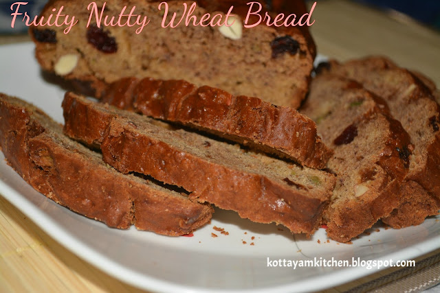 Fruity Nutty wheat bread recipe#Healthy breakfast ideas#Kids meal recipe