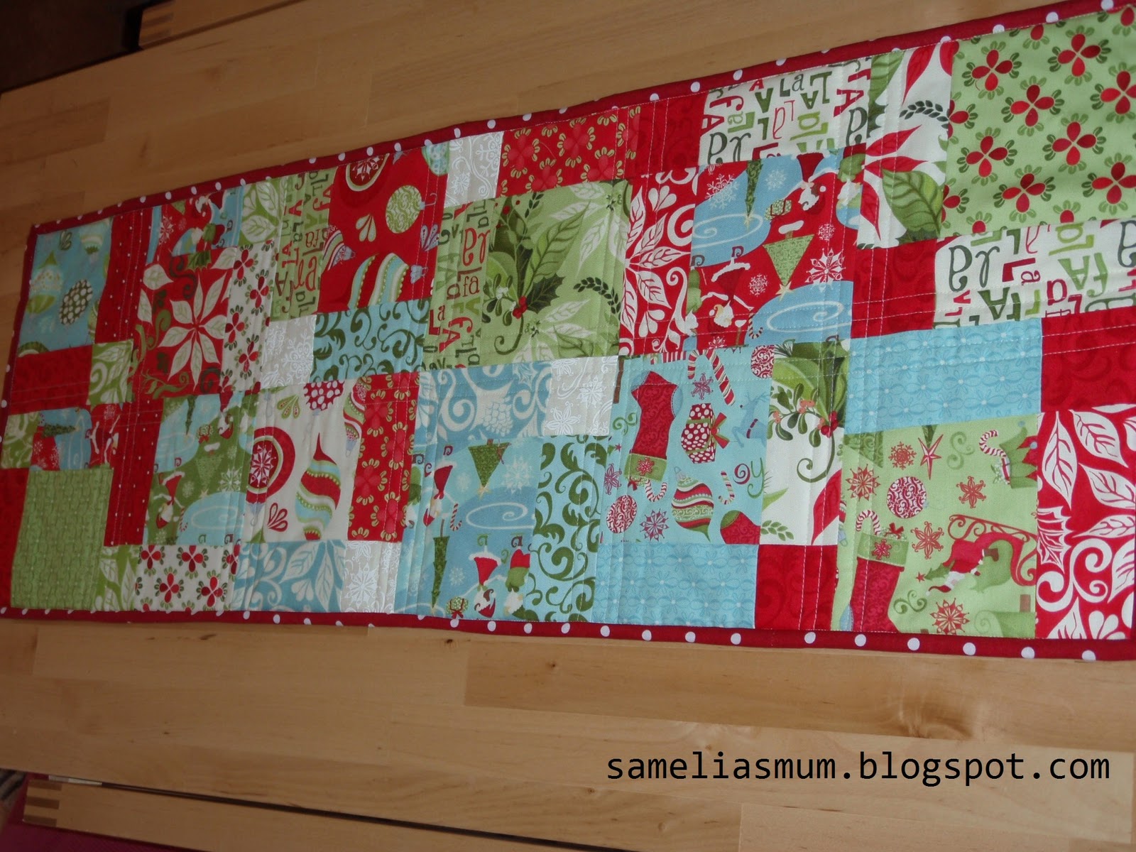 Tutorial Christmas xmas Runner Table table  runner patchwork