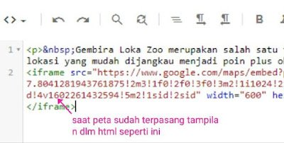 Menambahkan Google maps pada postingan blog