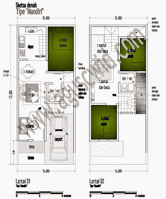 Desain Rumah Minimalis 10 X 13