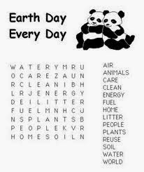 Easy Earth Day Word Search Printable 1
