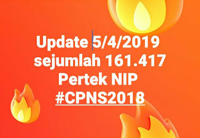 Yuk Cek Update Penetapan Hingga Tanggal 5/4/2019 Sejumlah 161.417 Pertek NIP #CPNS2018 di 550 Instansi telah Ditetapkan