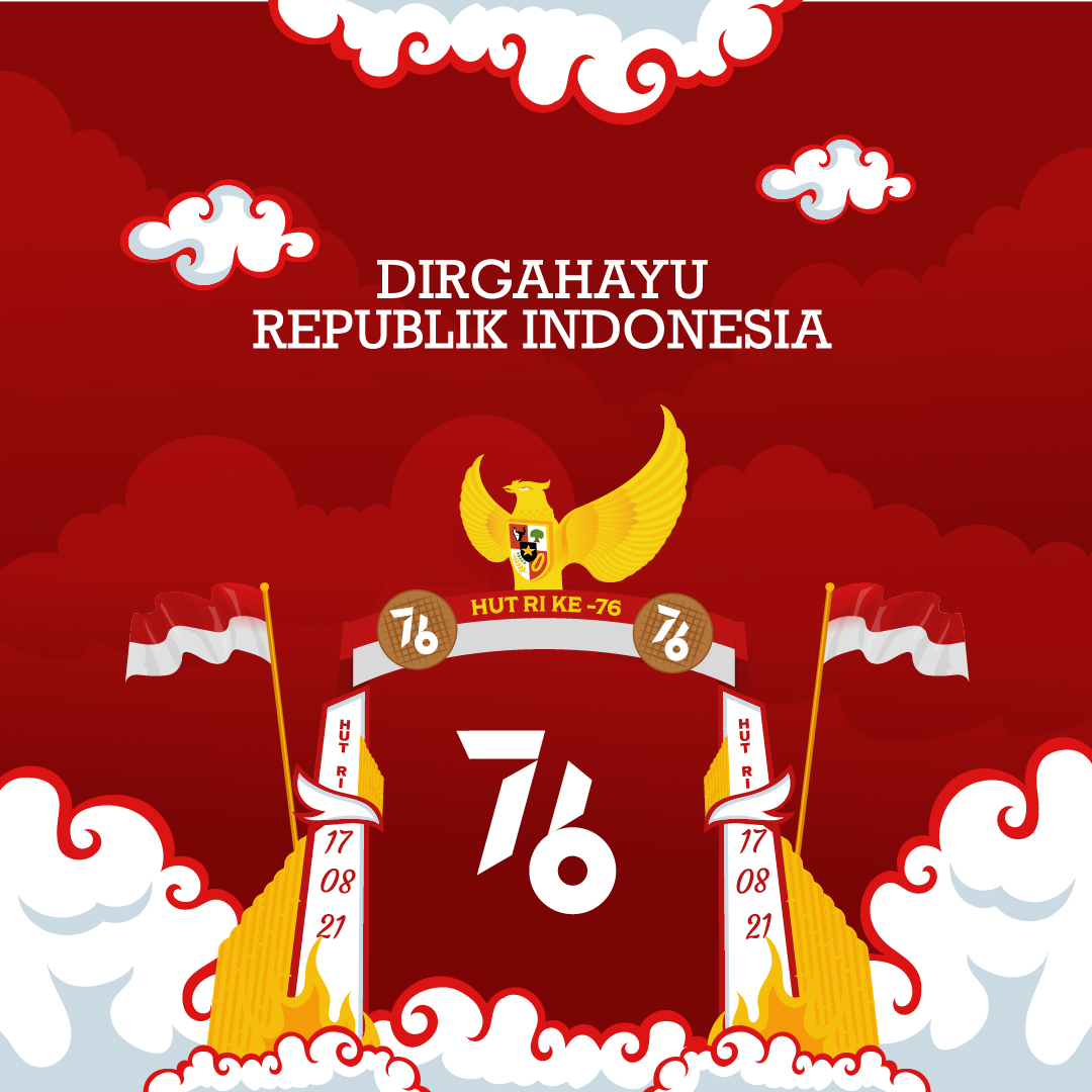 Poster Gambar Ucapan HUT RI Ke-76 | Dirgahayu Republik Indonesia