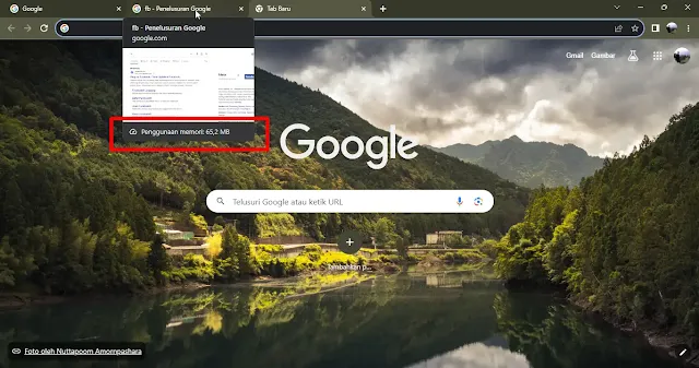 Google Chrome Kini Perlihatkan Penggunaan RAM Pada Setiap TAB Yang Dibuka