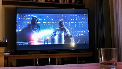 El duelo entre Luke y Darth Vader en El Imperio Contraataca, segundos antes de....