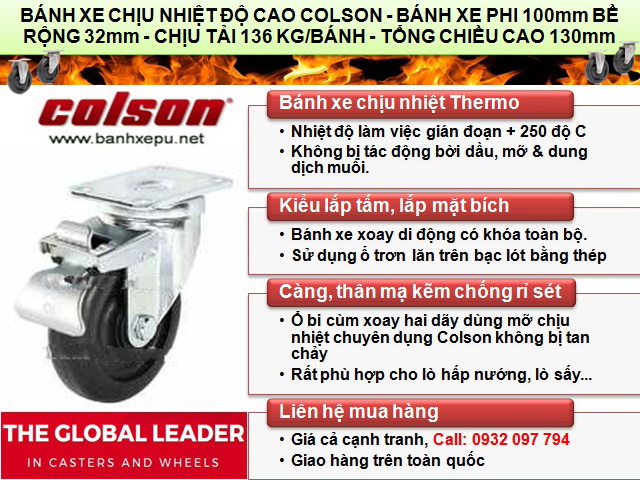 Cách lựa chọn bánh xe đẩy chịu nhiệt độ cao dùng cho các xe đẩy trolley www.banhxepu.net