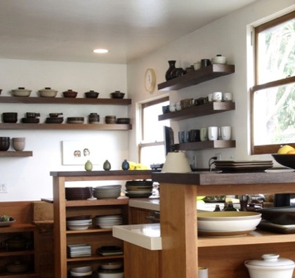 Kitchen on Natural Modern Interiors  Open Kitchen Shelves Ideas