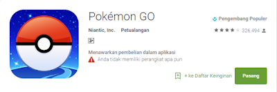 Jumlah Unduhan atau Download Pokemon Mencapai lebih dari 300ribu