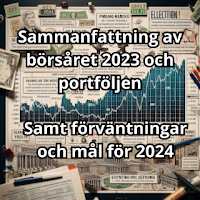 Sammanfattning av börsen och portföljen under 2023 samt förväntningar på det kommande året och börsen 2024