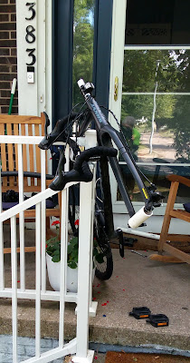 Bike partly taken apart