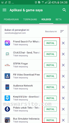 Mengembalikan aplikasi yang hilang di android