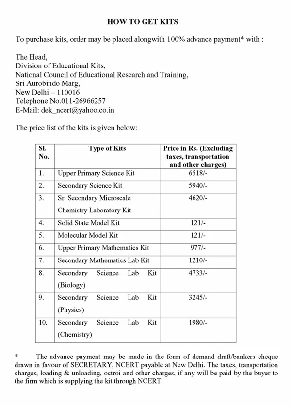 HOW TO GET NCERT SCIENCE MATHS KIT ONLINE PURCHASE