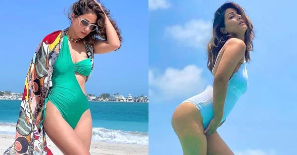 Hina Khan swimsuit sexy body hot tv actress