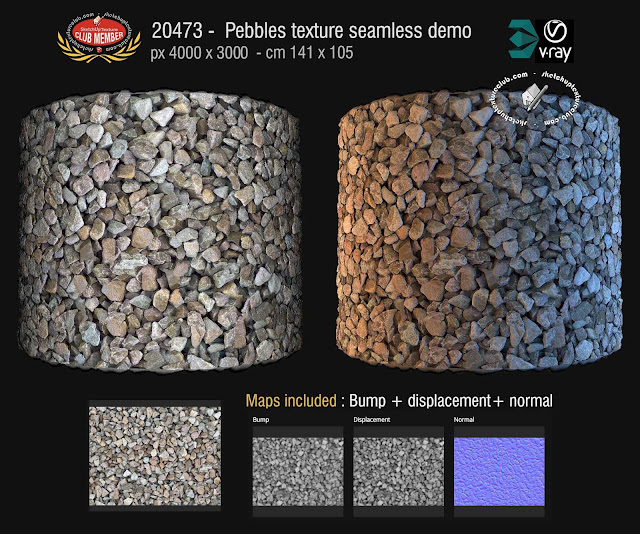  We remind yous that all of our textures tin live on used amongst whatever rendering engine Great novel seamless textures pebbles & gravel too maps