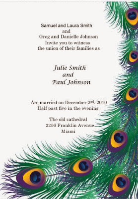 Peacock Wedding Invitations